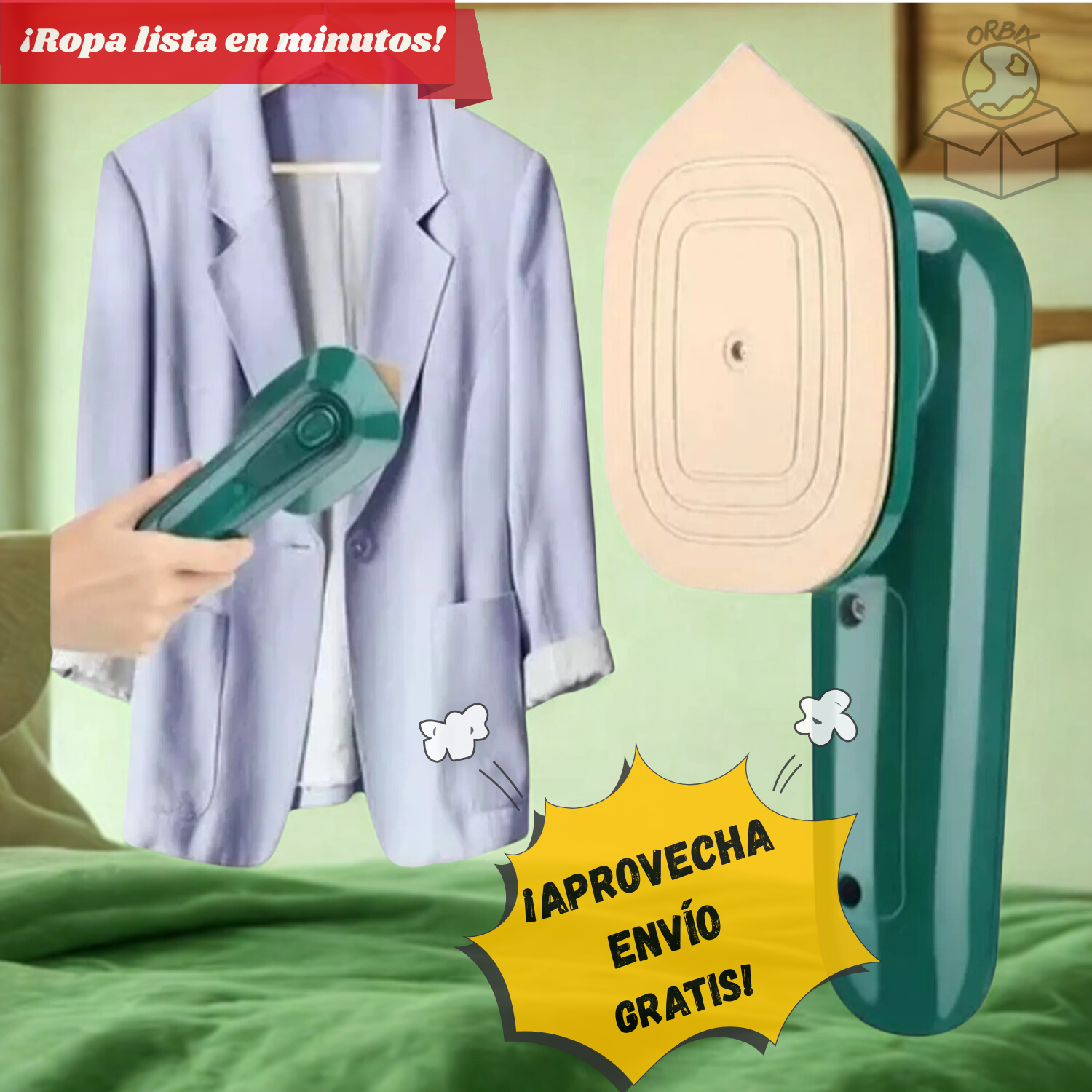 Mini Plancha de Vapor Portátil para tu Ropa.