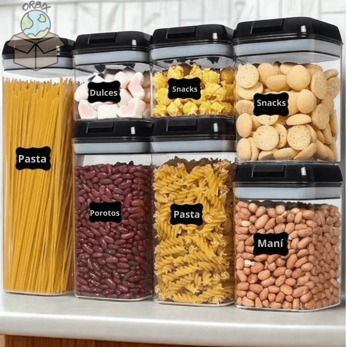 Set de 7 Contenedores Para Alimentos