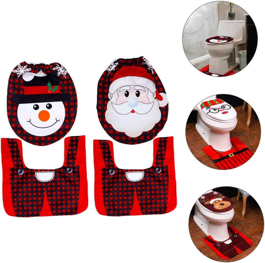 Juego de 2 Cubiertas Navideñas para Inodoros